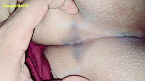Conversation Fucking Hijab Binor While Reviewing Pussy and Ass Ends with Crotin in Pussy