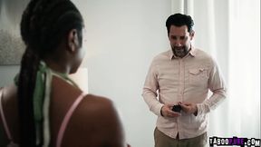 STepdad Tommy gives in to what his stepdaughter Destiny Mira insisting leading them to a lustful sex