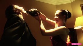 3some fuck with the vampire looking big boobed lady