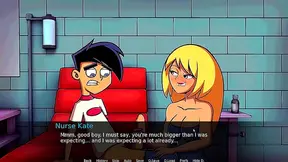 Nurse Tempts Good Boy in Amity Park with Seductive Care Routine