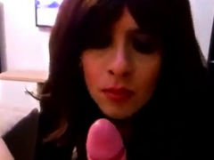 German Sissy Trans gets fucked by hard cock