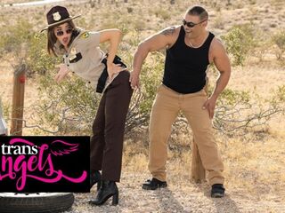TRANS GALS - Draven Navarro Submits To Emma Rose By Kneeling Down & Giving Her A Sensational BJ