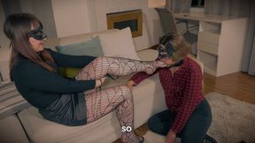 4k "PART 2 at your feet goddess" lezdom lesbian foot worship lesbian foot domination sweaty nylon stinky nylon dirty feet pantyhose worship nylon feet foot foot smothering foot smelling wrinkled soles stinky feet