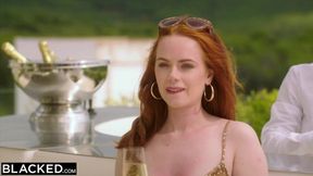 British Ella can't resist big black cock in steamy 3some
