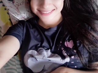 Colombian woman touches herself and shows her large titties