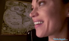 Public Porn tight body tourist fucked in folks basement while moms upstairs