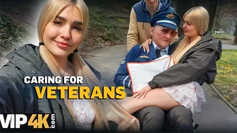 Luna Bunny sucks older man's cock and gets hard fucked