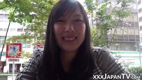 Young Japanese cutie showing her sweet pussy