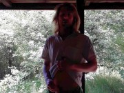 Fapping my big dick in an abandoned old shed I've found