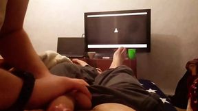 I don't let him relax and eat his sperm