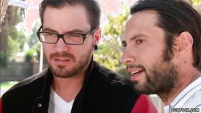 ”Gang members Double penetration banging bad brunette”