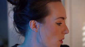 Sensual Close up Smoking with Petite Girl