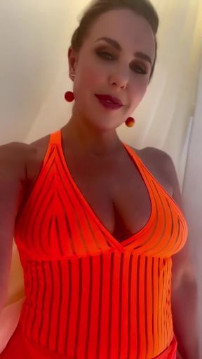 Orange swimsuit