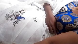 Tamil Desi wife Swetha saree removing and fingering