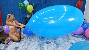 Madi Bath Machine Pops Multiple Balloons HD (1920x1080) B2P Blow to Pop