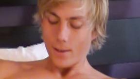 ”Charming blonde twink home alone & jerks off his nice prick”