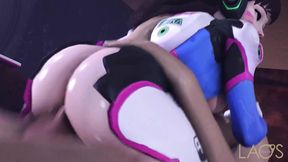 Overwatch D.va Cowgirl Riding Huge Light Boner 2