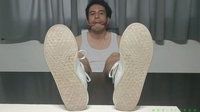 Young Latino Revlliz Receives Double Foot Tickling By Two Very Mean Tickle Masters. They Gagged Him Because Of His Annoying Begging. The Boy Will Never Forget This Intense Foot Tickling Session!