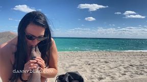 Nude Beach BBC Foot Worship By Lady Anaconda in Public - Mobile 320p