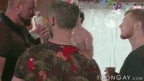 Horny Colby Tucker and Jackson Reed slip away for steamy sex session