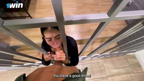 Colombian MILF gets deepthroated and doggystyled at the police station POV
