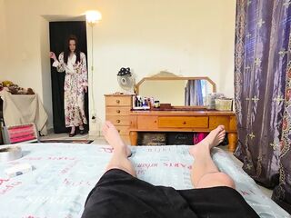 POV FOOTJOB DICK play aiming JIZZ FLOW