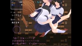 ドSな女子〇生ちゃん達と鬼ごっこ！！捕まったらパイズリで搾られちゃう