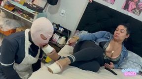 First day of my new maid (Cleaning shoes) — Goddess Beh # 720HD