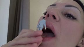 yawn in the little man's face