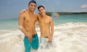 Joe is going deep inside Kaleb while on a vacation