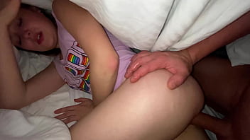 STEPSISTER FUCKS STEPBROTHER UNDER THE BLANKET