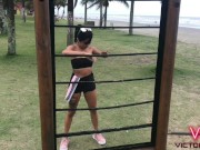 LEVEI ELA DEPOIS DO EXERCICIO PARA TRANSAR NO MATO - Watch the full video at www.victorhugo.vip