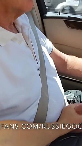 Sucking Big Dick Stepdaddy Jay Taylor in Car and Park
