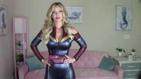 Madam marvel Uses shiny tits & Ass to train foot slave