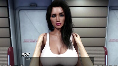 Curvy 3D anime woman with huge tits shares intimate moment in sci-fi chamber