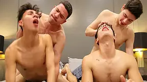 Jordan Haze And David Benjamin In Cumhereboy - White Sauce - Twink Friends And Brett Ryder Get Caught By Stepdad