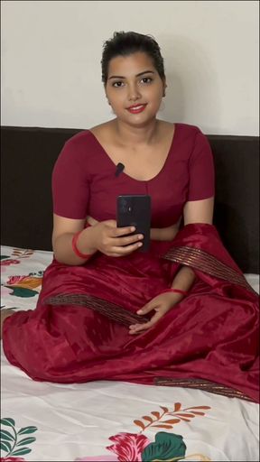 Sauteli aunty ki Gand Chudai red saree