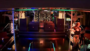 Great looking pole dancer, Molly is performing in the stripclub, in the middle of the night