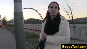 Red head euro sucks and jerks cabbies cock