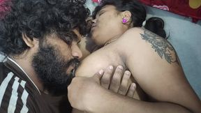 Hot Romance with Wife Ass Kiss and Boobs Suck