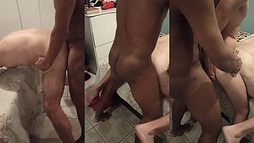 Married straight man cheated on his wife by giving his ass to two gay men 12 33