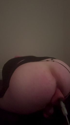 Sissy being fucked by a machine for the first time