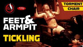 Ticklish Redhead Chiara Tied Up and Tickled on the Tickle Chair | Fetish Merciless Feet and Armpit Tickling | Foot Tickle, Armpits and Belly 720