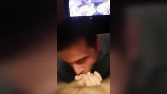 Verbal White Guy Gets Blowjob from Arab Sub and Cums in His Mouth