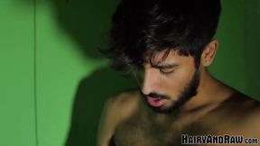 HAIRYANDRAW - Latin Lucifer Angel cums in Alexi Cages mouth