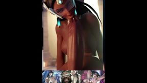 Milky Breast Hard Long Ass Futa Cock Symmentra Sends You This Sucking Her Own Dick