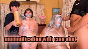 mummification with cum on the face - HD