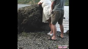 Fucked in Nature - Cheating Wife Sex with Lover by Lake (hotwife Cuckold Cheating Swinger Vixen Bull Cum Sperm Ass)