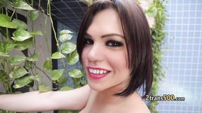 ”Big Boobed t-girl fucks by the pool”