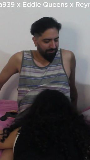 Trying Chinese condoms with my friend and her boyfriend!   Clip 1